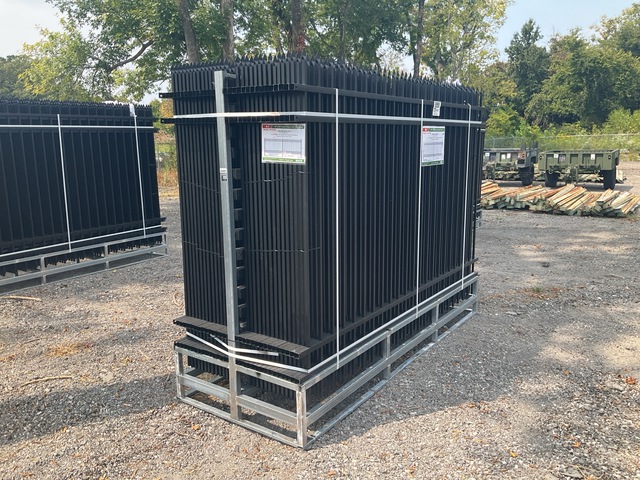 (30) Pieces of Galvanized Steel Garden/Public Space Fence w/(31) Post Connectors