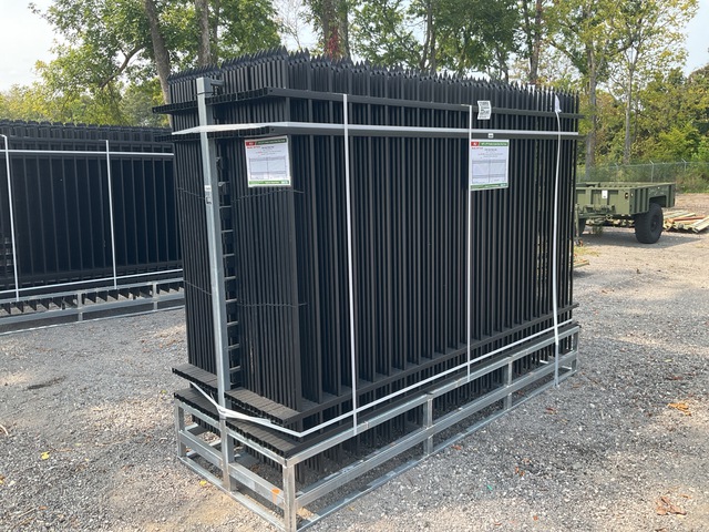 (30) Pieces of Galvanized Steel Garden/Public Space Fence w/(31) Post Connectors