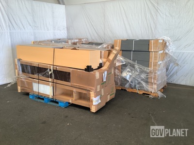 (28) Boxes of Q-4818S-MGY Shelves & (6) Steelcase Furniture Components