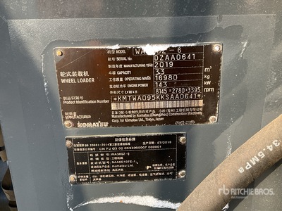 2019 Komatsu WA380Z-6 Wheel Loader