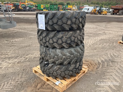 Quantity of (4) 15.5/80-25 Mixed Tyres