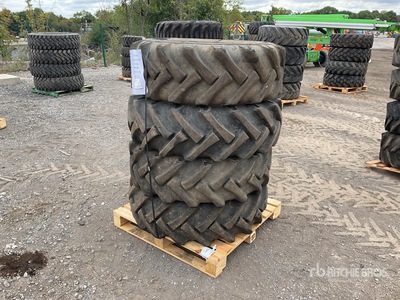 Quantity of (4) 15.5/80-24 Mixed Tires