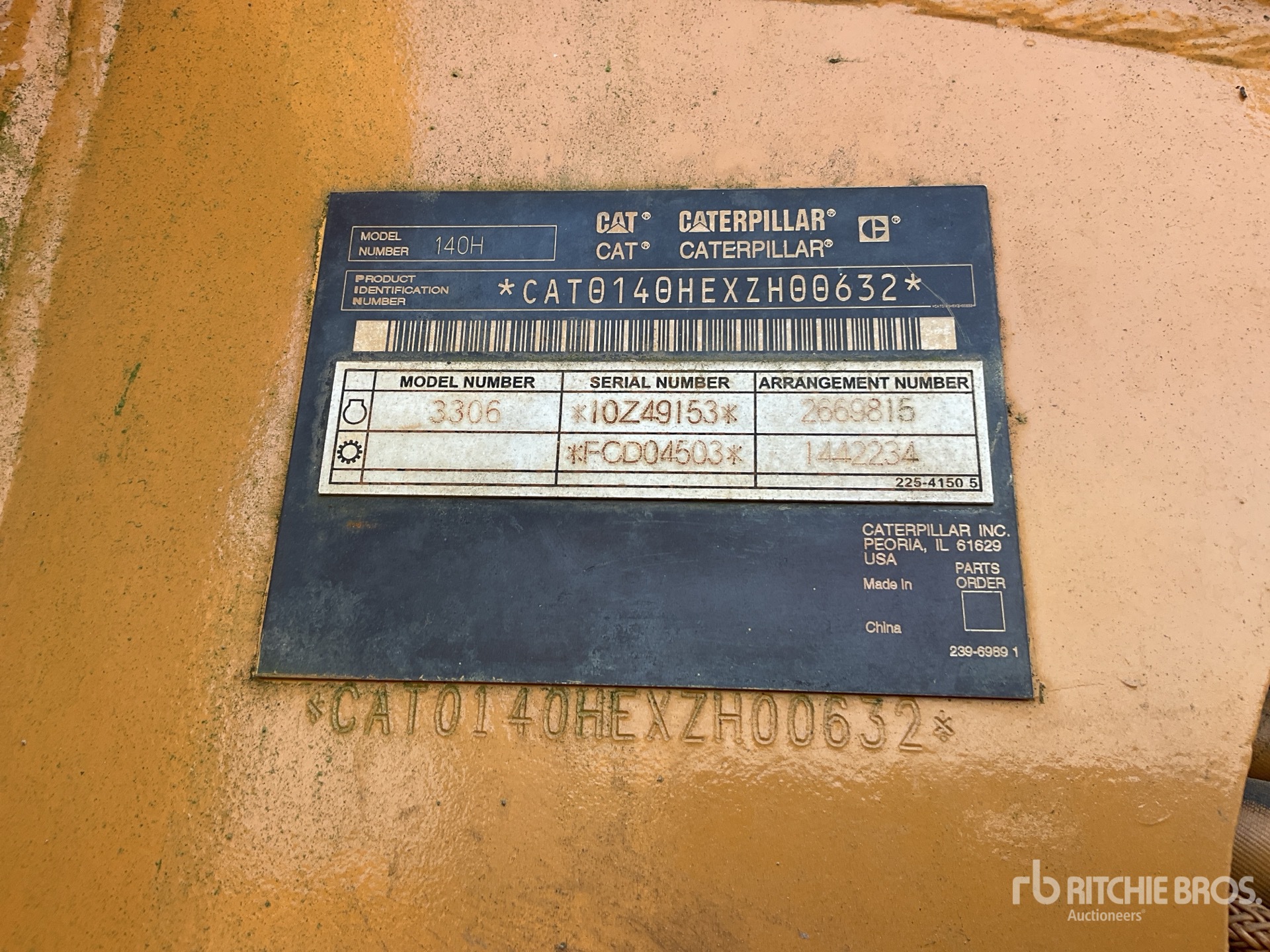 2008 Cat 140H Motoniveladora