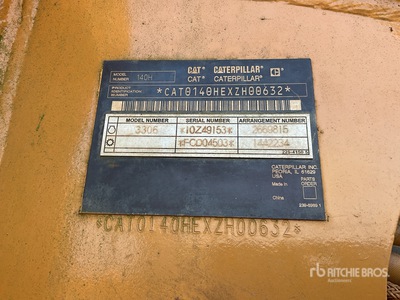 2008 Cat 140H Motoniveladora