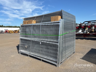 Quantity of (150) 6 Ft x 10 Ft Galvanized Standard Square Tube Valla (Unused)