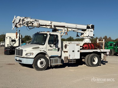 Altec DM47BT on 2015 Freightliner M2 106 4x2 Digger Derrick Truck