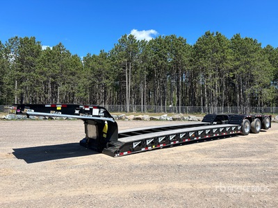 2025 BWS Tri/A Double Drop Removable Gooseneck Flatbed Trailer