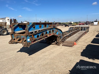 1991 Aspen Tri/A Double Drop Removable Gooseneck Lowboy Trailer
