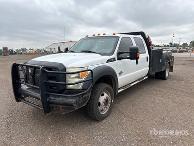 2012 Ford F-450 XL 4x4 Crew Cab Flatbed Truck