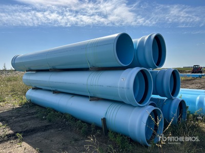 Quantity of (9) 750 mm (30 in) x 6.1 m (22 ft) DR25 PVC Pipe (Unused)