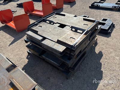 Quantity of (24) 2025 Kit Containers QT-F-BLANK Skid Steer Attachment Mounting Plate (Unused)