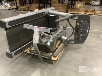 (1) Life Fitness Flexdeck Treadmill & (1) Hammer Strength Bench
