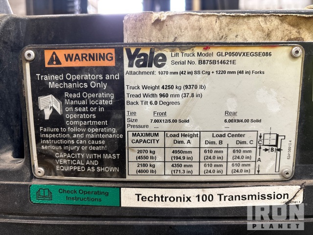 MONTACARGAS YALE GLP050VXEGSE086