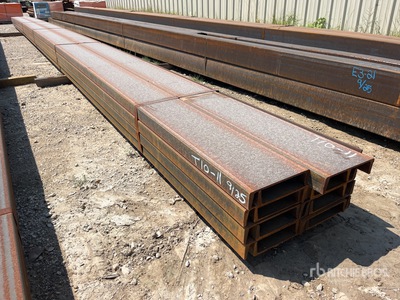 Quantity of (1) Bundle Of 10" x 15.3 A36/A572-50 40' Channel Iron معدات بناء متنوعة