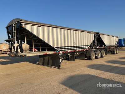 2021 Lode King 28 ft Super B-Train Lead Belly Dump Remolque de granos