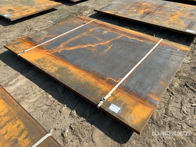 Quantity of (2) AGT 5 ft 11 in x 7 ft 10.5 in (.625 in Thick) 5/8 in Steel Plates (Unused)
