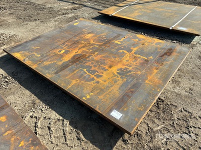 Quantity of (2) AGT 5 ft 11 in x 7 ft 10.5 in (.625 in Thick) 5/8 in Steel Plates (Unused)