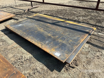 Quantity of (2) AGT 4 ft 11 in x 7 ft 10.5 in (.625 in Thick) 5/8 in Steel Plates (Unused)