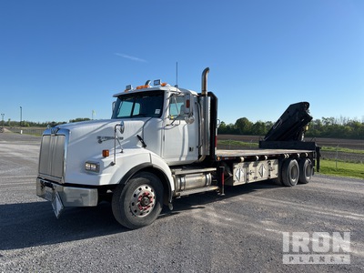 2005 Palfinger PK-29002 18739 lb Knuckle Boom on 2005 Western Star 6x4 Camion plataforma con grua