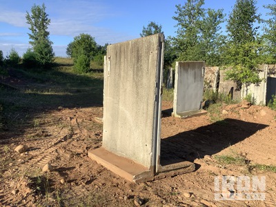 Quantity of Qty of (62) Concrete Bunker Feed Panels 6' wide x 8' high with brackets