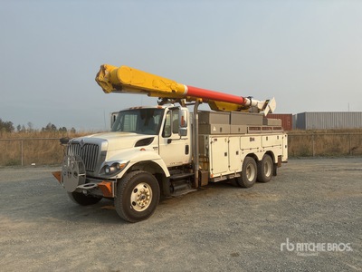 Altec AM855 on 2008 International 7500 6x4 Cable Placer Bucket Truck
