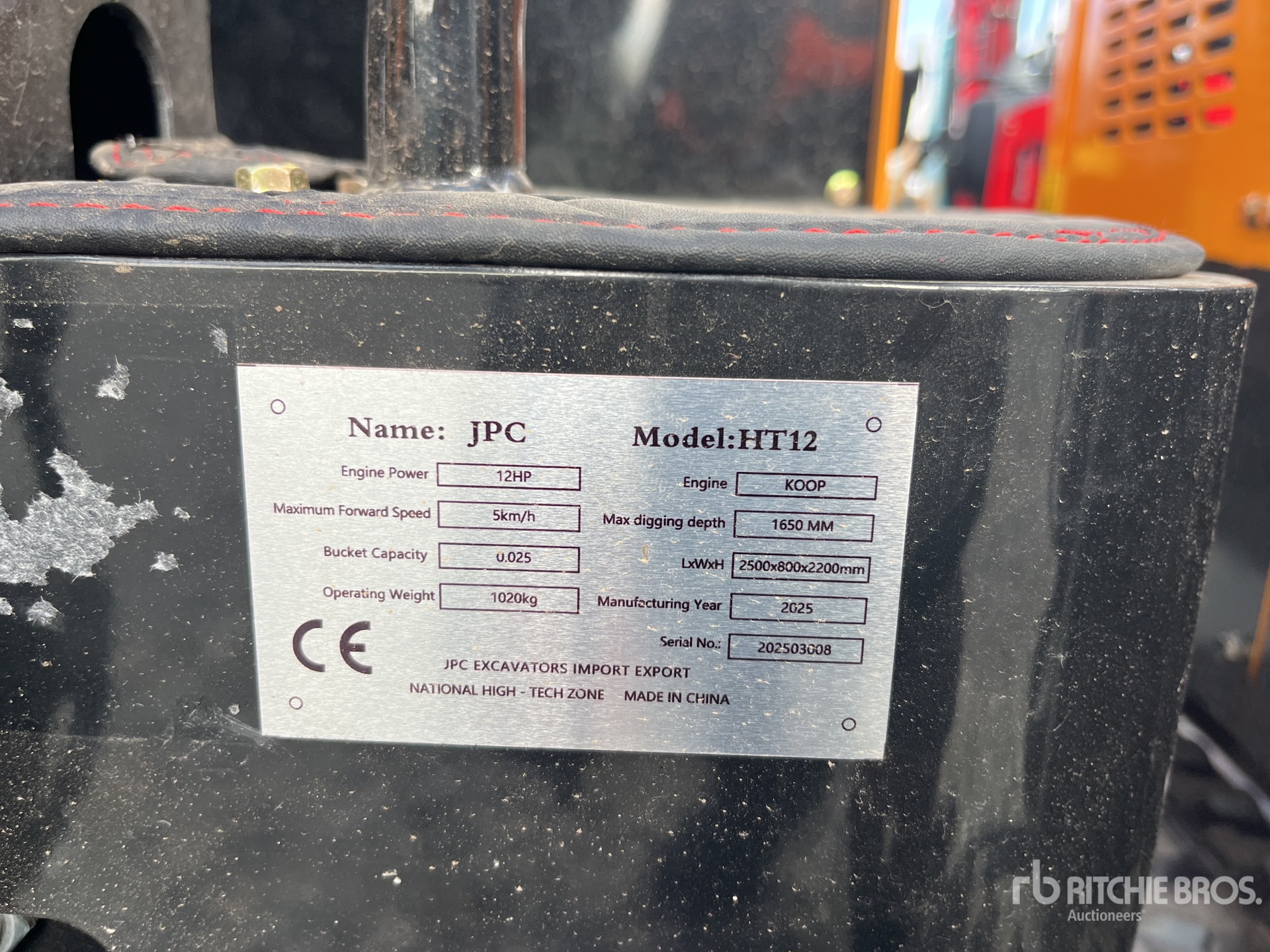 2025 JPC HT12 Mini-pelle  (Unused)