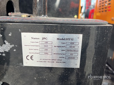 2025 JPC HT12 Mini-pelle  (Unused)
