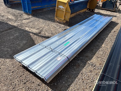 Quantity of (100) Sheets Galvanized Steel Siding Roofing 16 ft x 3 ft, 5280 Sq Ft (Unused)