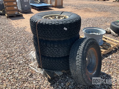(3) BFGoodrich 37X12.50R17LT Tires w/Wheels & (1) Hankook 265/75R16 Tire w/Wheel