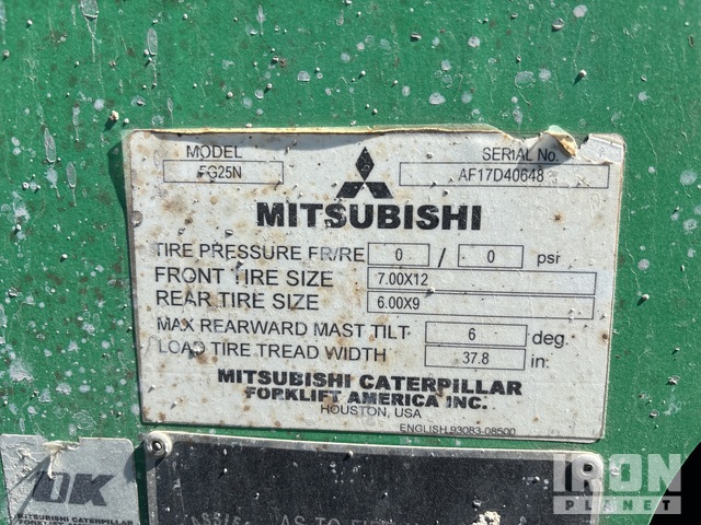 MONTACARGAS 2014 MITSUBISHI FG25N