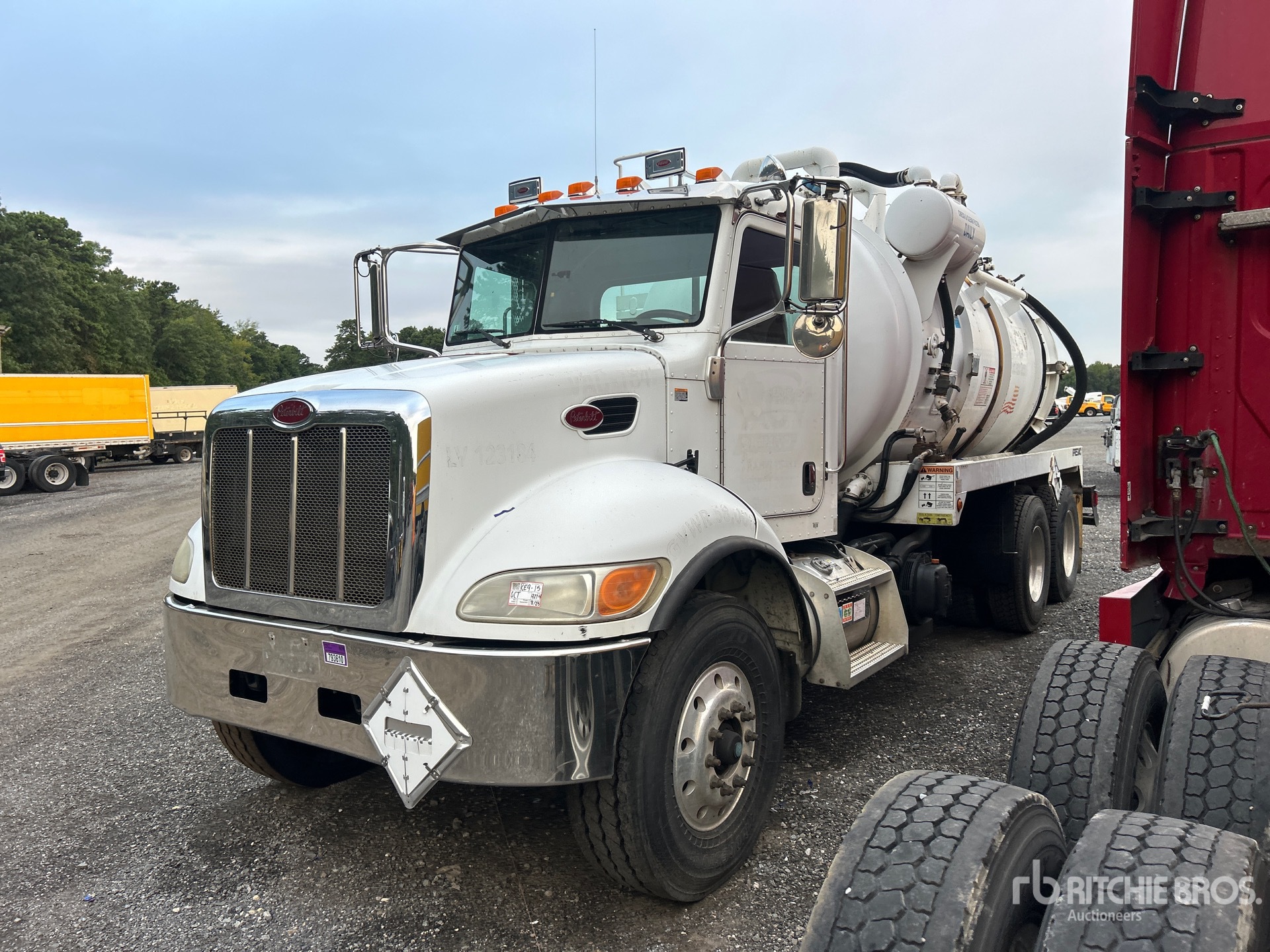2012 Presence on 2013 Peterbilt 348 6x4 Vacuum Tanker Truck (Inoperable)