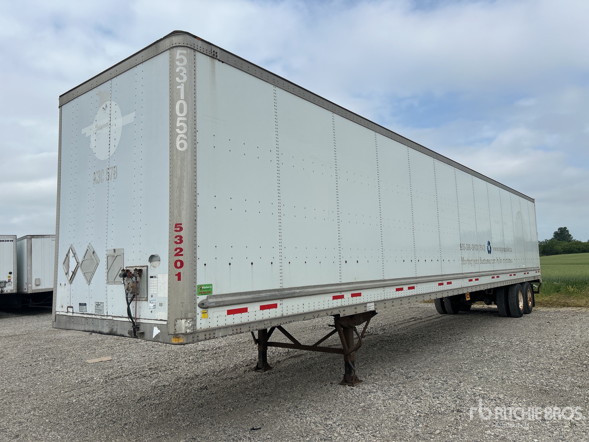 2002 Wabash 53 ft x 102 in T/A Van Trailer