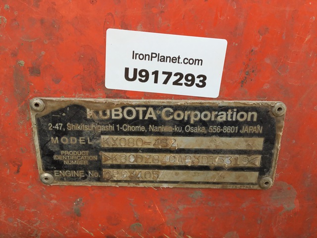 EXCAVADORA 2023 KUBOTA KX0804S2R3A