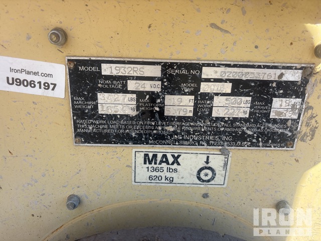 ELEVADOR TIJERA 2016 JLG 1932RS