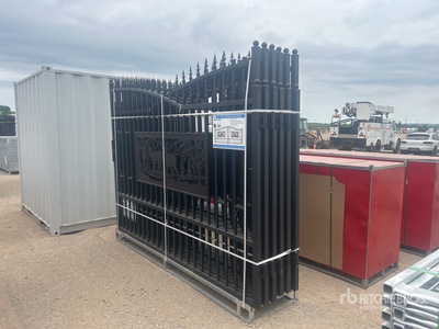 Quantity of (6) KJ K0720-6 20 ft x 7 ft Wrought Iron Bi-Parting Cancello (Unused)