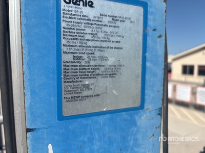 2015 Genie GR20 Verticale mastlift