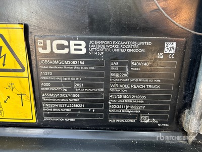 2021 JCB 540V140 を見 Telehandler