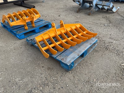 2025 GIYI 44 in Excavator Rake - Fits Cat 305 (Unused)