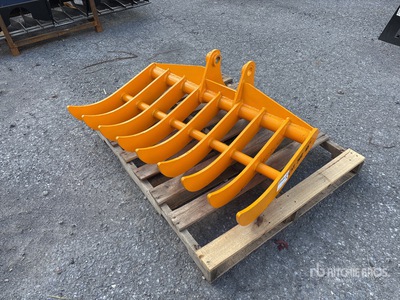 2025 GIYI 45 in Excavator Rake - Fits Cat 307 (Unused)