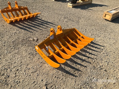2025 GIYI 44 in Excavator Rake - Fits Cat 305 (Unused)