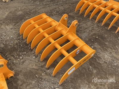 2025 GIYI 44 in Excavator Rake - Fits Cat 305 (Unused)