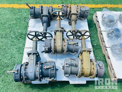 Quantity (5) Assorted 6 in. Fuel/Water Hose Gate Valves & (10)  Reducers Varios. Industrial