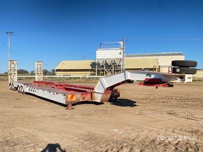 2009 MTE 4 Rows of 4 12 m - 14 m Extendable Hydraulic Widening Lowboy Trailer