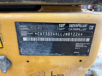 2018 Cat 302.4D Mini Excavadora