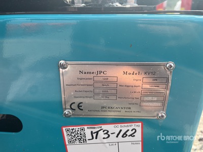 2025 JPC KV12 Mini-pelle