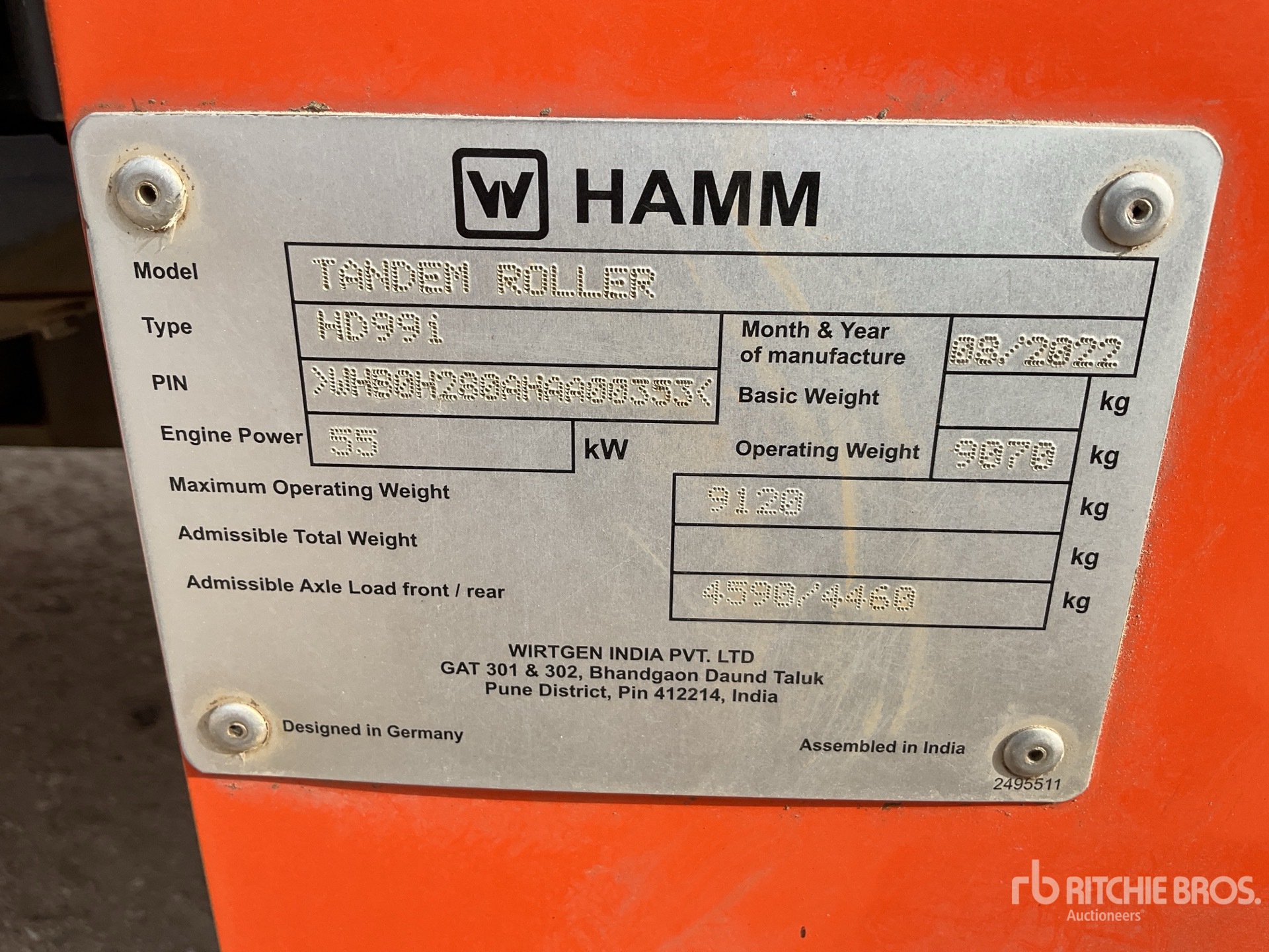 2022 Hamm HD99I Compacteur à double bille