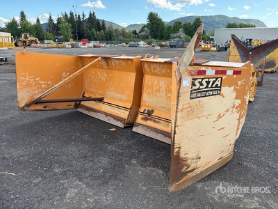 SSTA 0 ft Hydraulic Reversing 10 ft -18 ft Snow Plow - Fits Wheel Loader