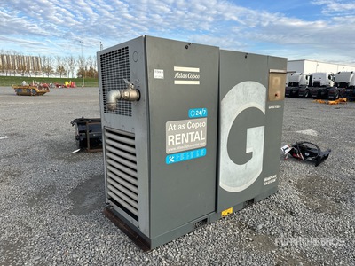 2016 Atlas Copco GA90VSDFF Skid-Mounted Oil Injected Electric Air Compressor