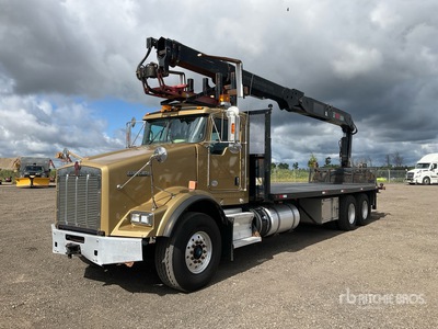 Hiab 255K-3 5940 lb Knuckle Boom on 2013 Kenworth T800 6x4 Boom Truck