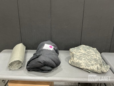 (28) Wet Weather Poncho Liners, (16) Sleeping Bags & Assorted Items